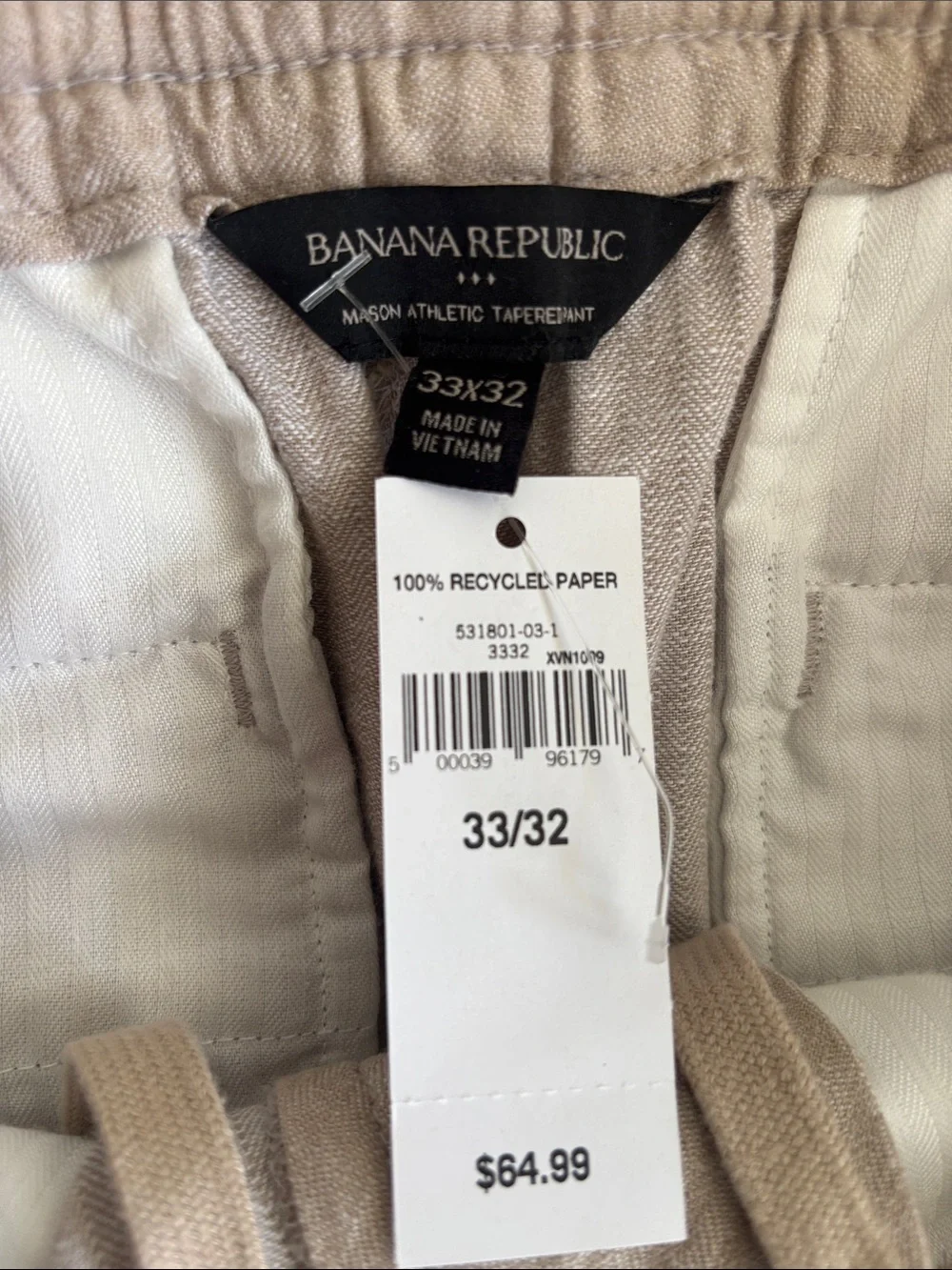 Banana Republic Linen-Blend Mason Chinos in Light Taupe